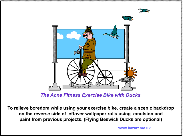 cartoon exercise bike