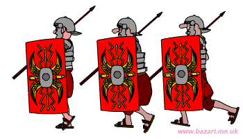 Roman Soldiers marching cartoon